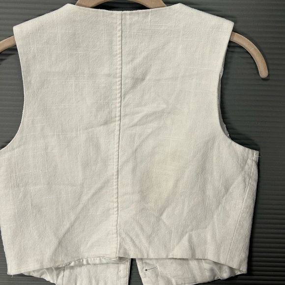 NWOT Endless Rose Cream Button-Up Vest - Picture 3 of 4